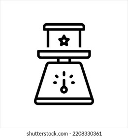 Icono de línea negra del vector para masa