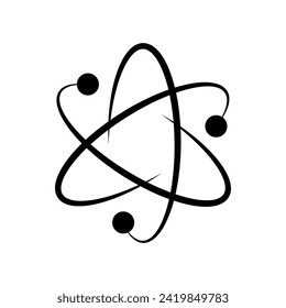Vector black line icon medical abstract sign isolated on white background