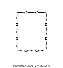 Icono de línea negra de Vector para marco minimalista
