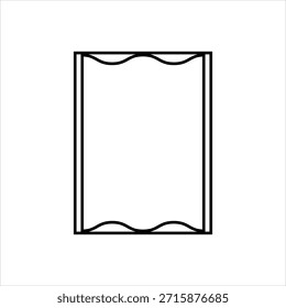 Vector black line icon for minimalistic border