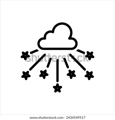 Vector black line icon for miracle