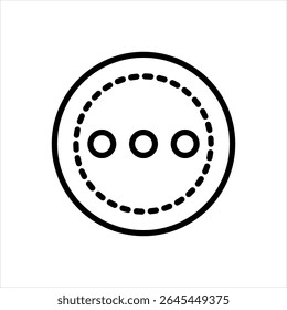 Vector black line icon for more