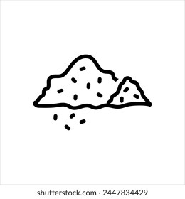 Vector black line icon for 
mounds