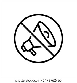 Vector black line icon for no fake