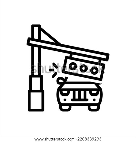Vector black line icon for occur
