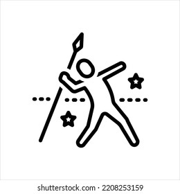 Vector black line icon for olympic