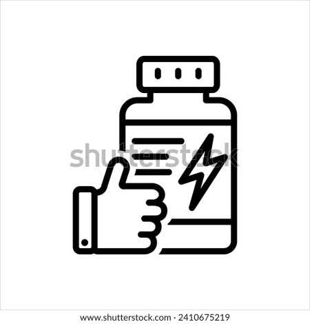 Vector black line icon for optimum