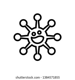 Vector black line icon for organims