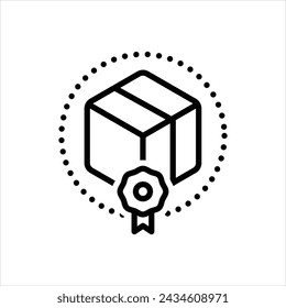 Vector black line icon for original