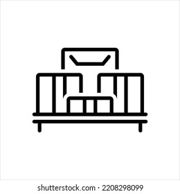 Vector black line icon for packs
