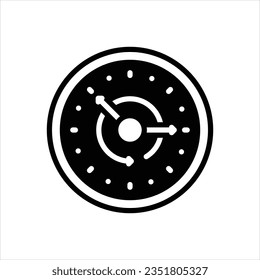 Icono de línea negra del vector para el pasado