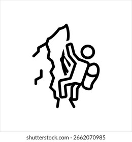 Vector black line icon for possible