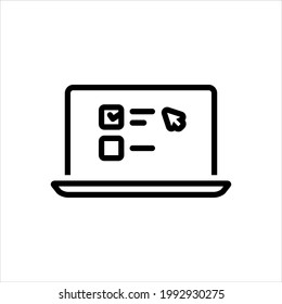 Icono de línea negra del vector para preferencias