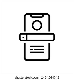 Vector black line icon for prefix