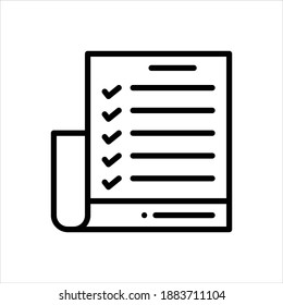 Vector black line icon for preparation