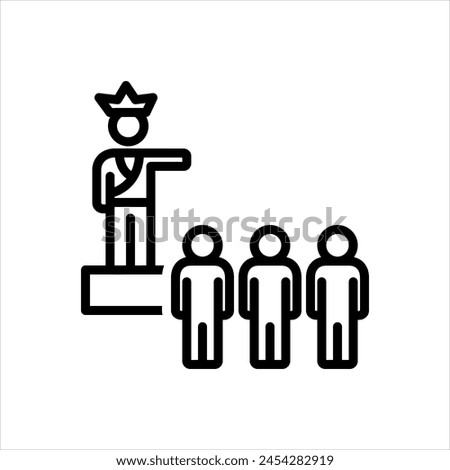 Vector black line icon for 
prerogative