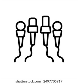Icono de línea negra de Vector para prensa