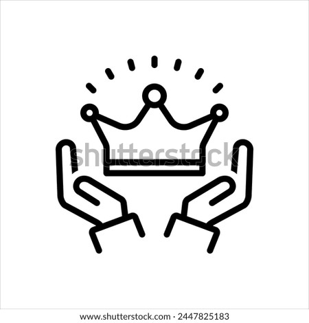 Vector black line icon for 
prevailing