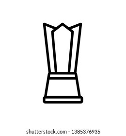 Vector black line icon for prize