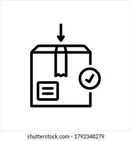 Vector black line icon for product