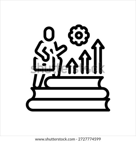 Vector black line icon for proficiency enhancement