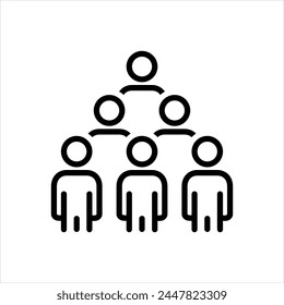 Vector black line icon for public