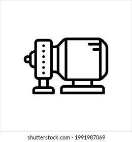 Icono de línea negra del vector para la bomba