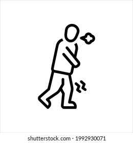 Icono de línea negra del vector para ejecutar