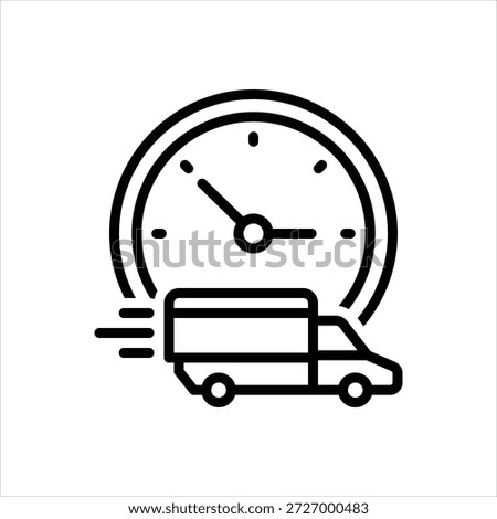 Vector black line icon for rapid action