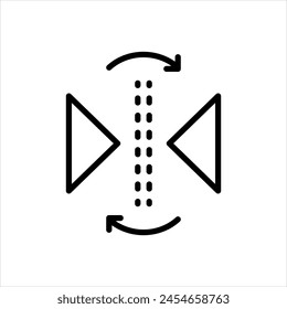 Vector black line icon for 
reflect