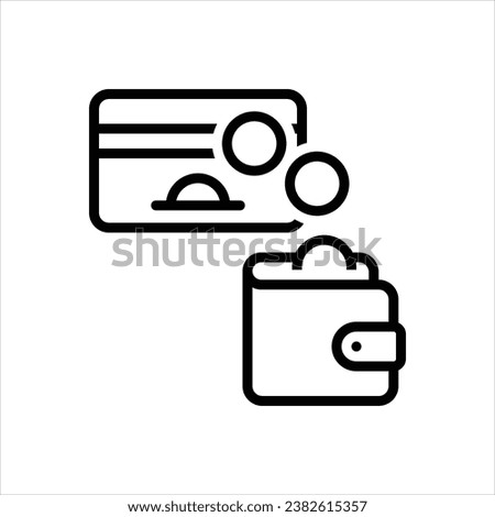Vector black line icon for reimbursement
