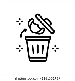 Vector black line icon for rid