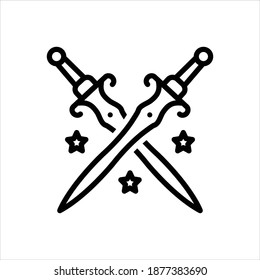 Vector black line icon for royalty