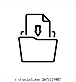 Icono de línea negra de Vector Guardar para archivo