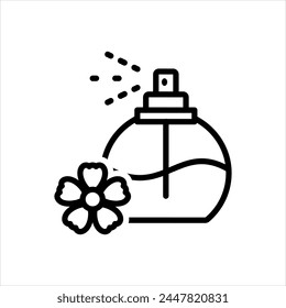 Vector black line icon for 
scent