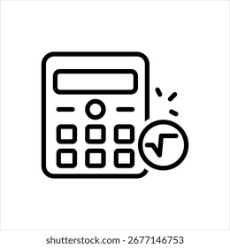 Ícone de linha preta vetorial para a calculadora científica