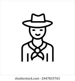 Vektorgrafik Schwarze Linie Symbol für Scout