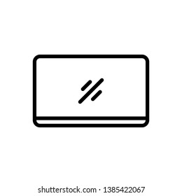 Vector black line icon for screen