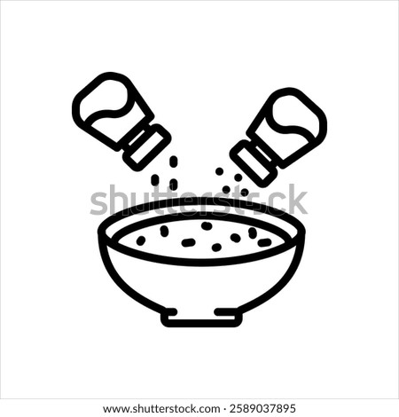 Vector black line icon for Seasoning