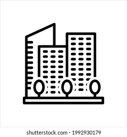Vector black line icon for sector
