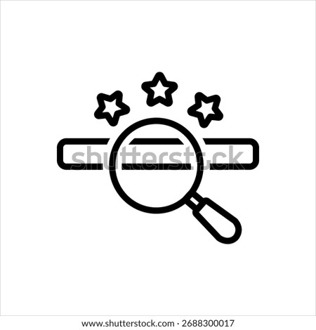 Vector black line icon for seo ranking