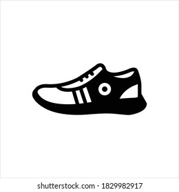 Vektorschwarze Linie Symbol für den Schuh