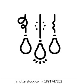 Vector black line icon for simplified