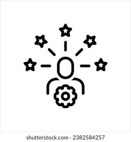 Vektorschwarze Linie - Symbol für Kompetenzaufbau