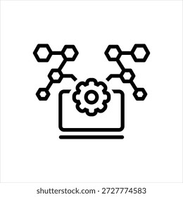 Icono de línea negra de Vector para la evaluación de habilidades