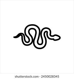 Icono de línea negra de Vector para slither