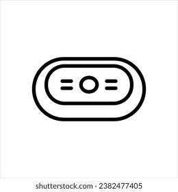 Vector black line icon for soap