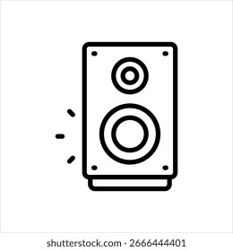 Icono de línea negra de Vector para el altavoz