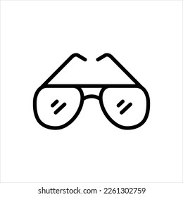 Icono de línea negra vectorial para especificaciones