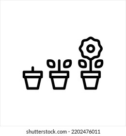 Vector black line icon for stages